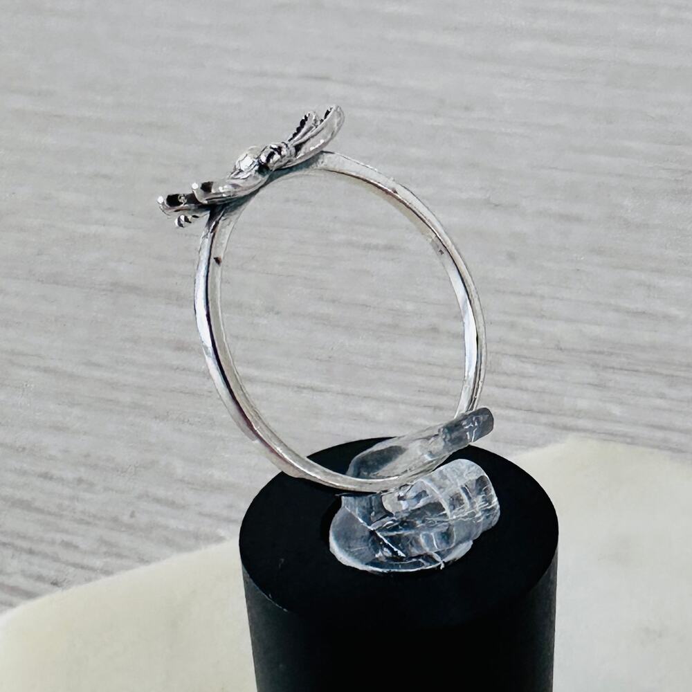 Sterling Silver Dainty Dragonfly Ring - Picture 5 of 7